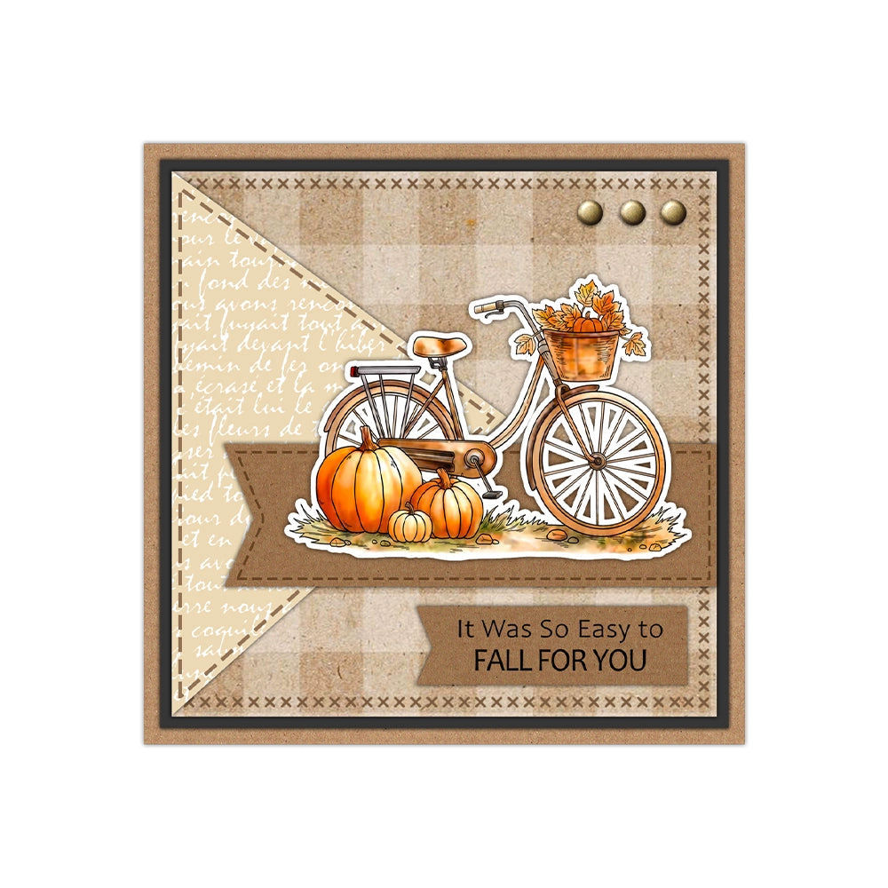 Fall Harvest Pumpkin Bike Dies & Stamps Set