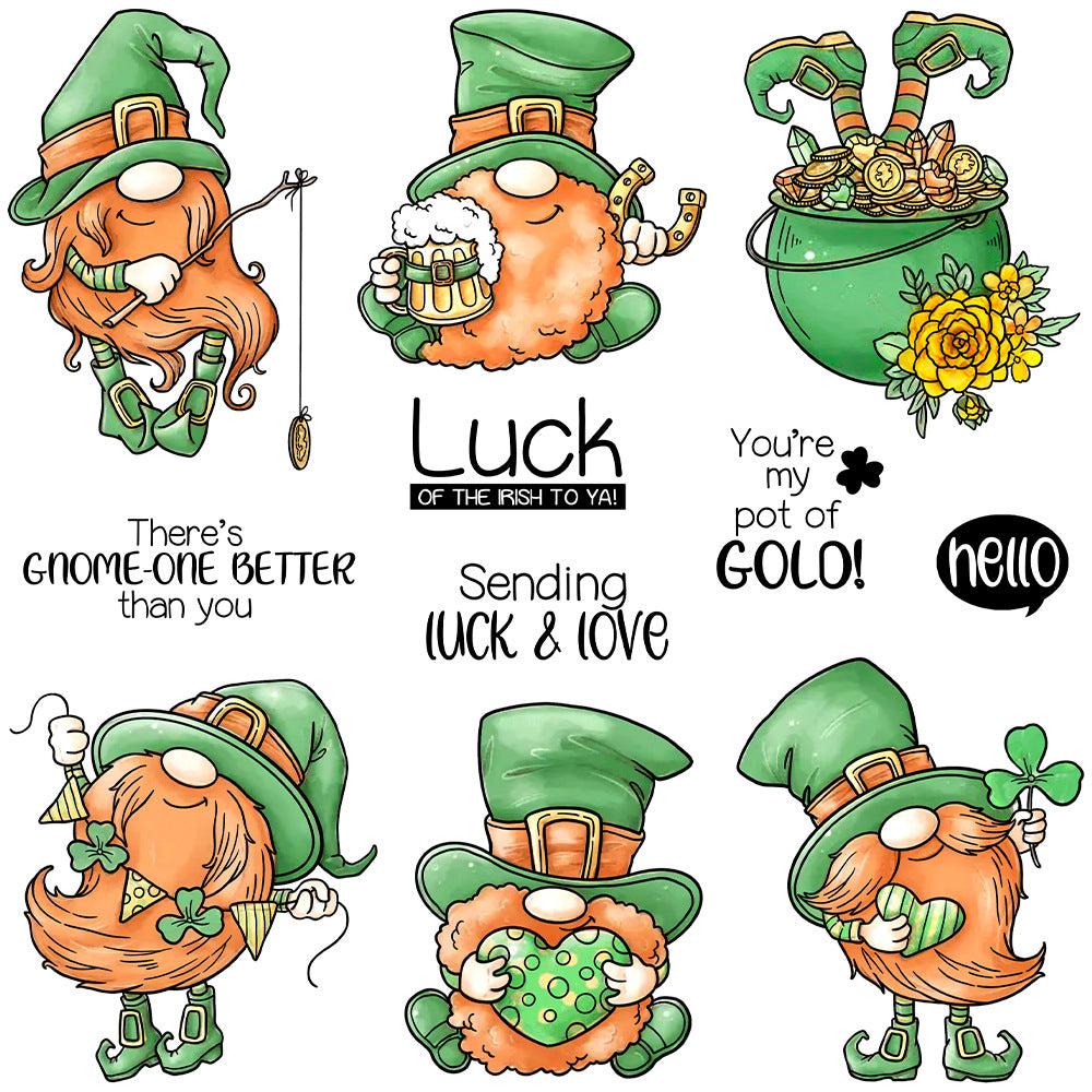 St. Patrick's Day Gnomes Dies & Stamps Set