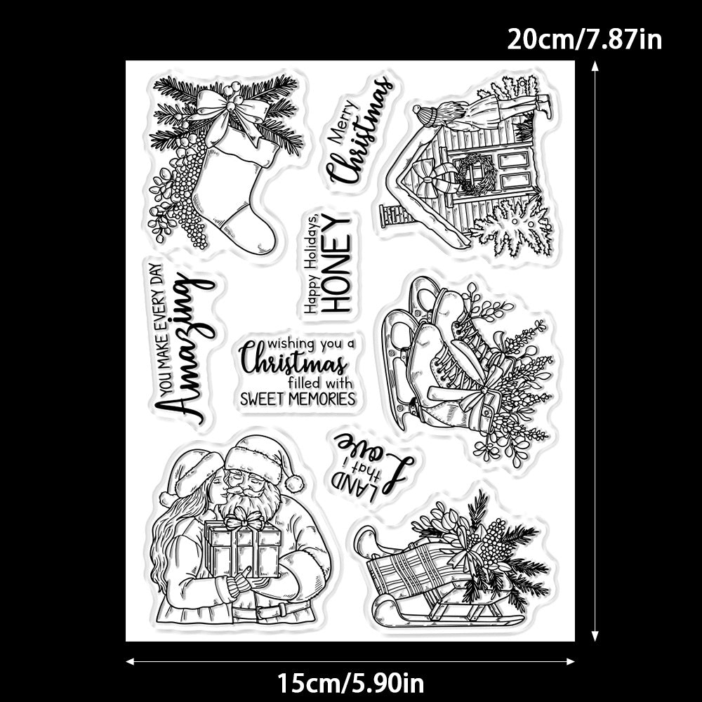 Christmas Elements Dies & Stamps Set