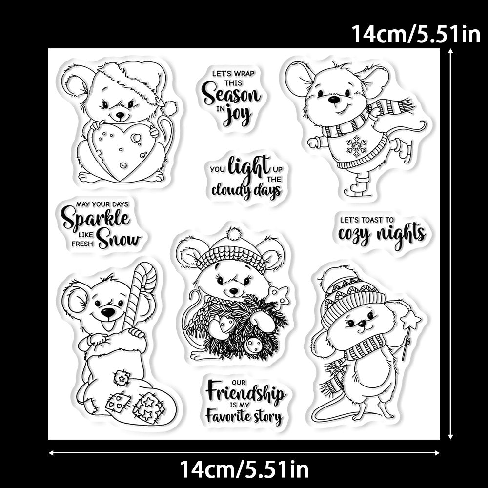 Christmas Cheese Mice Dies & Stamps Set