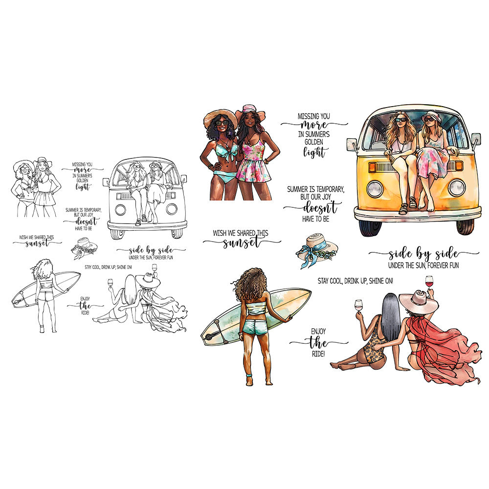 Summer Girl Clear Stamps