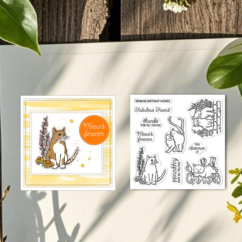 Cute Cats Dies & Stamps Set