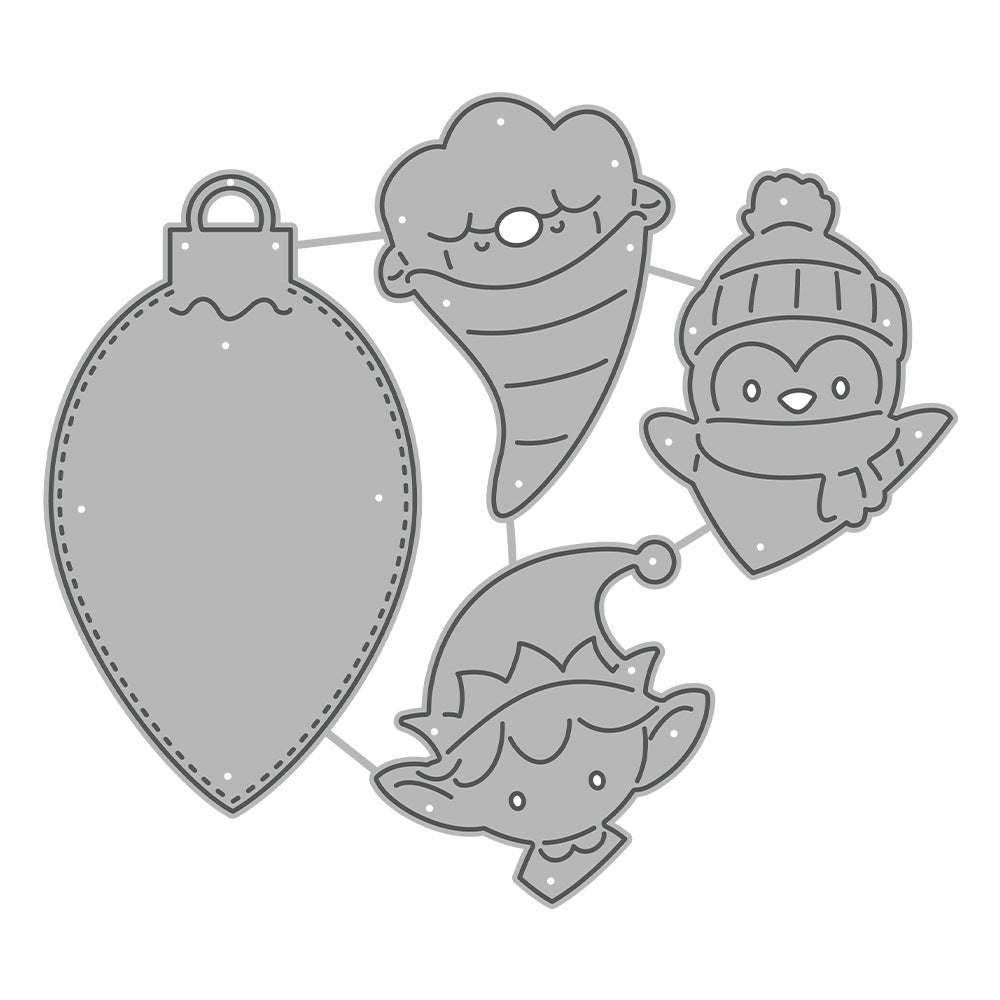 Christmas Light Bulb Pendant Metal Cutting Dies