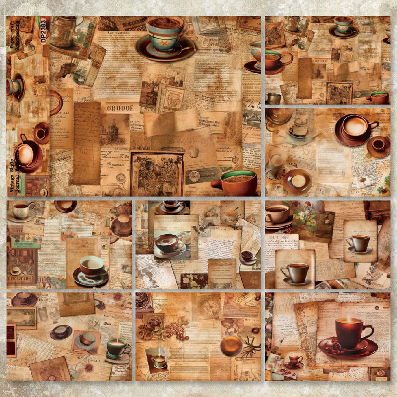 A5 Vintage Coffee Journal Scrapbook Paper