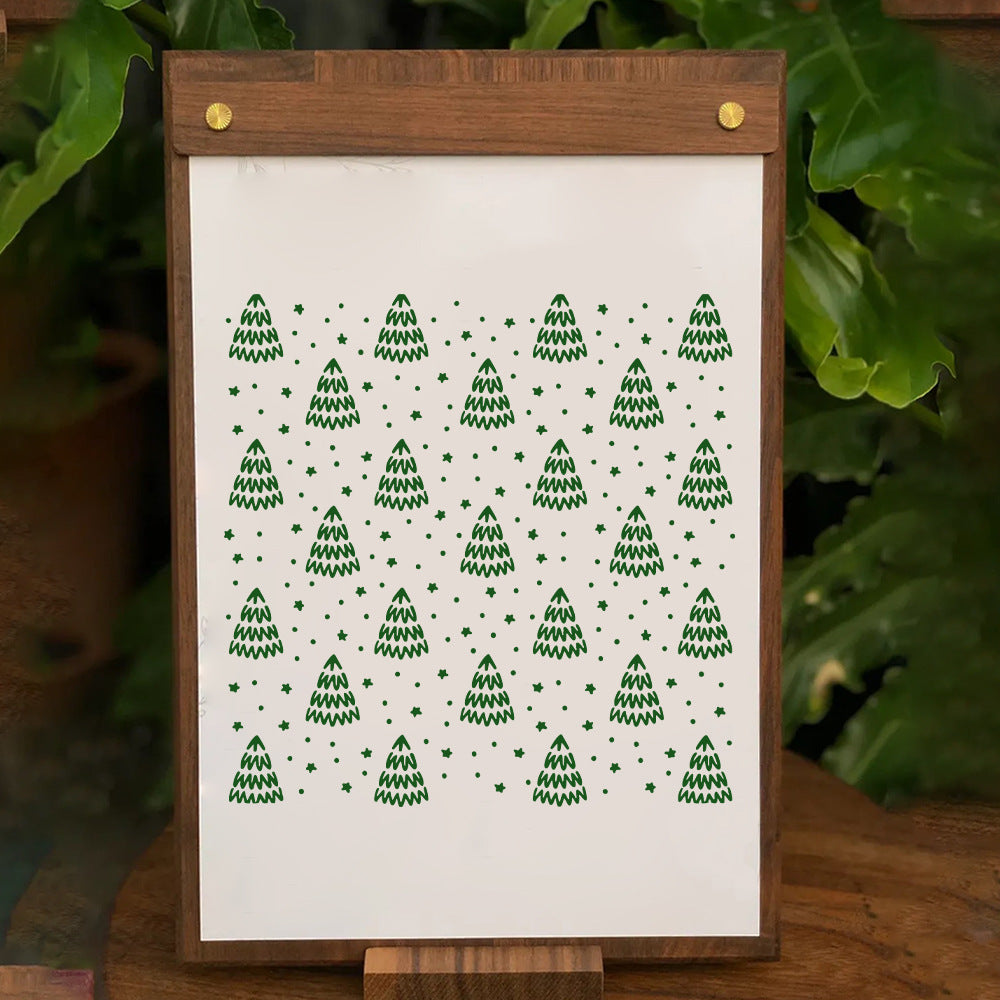 Christmas Tree Pattern DIY Painting Hollow Stencil