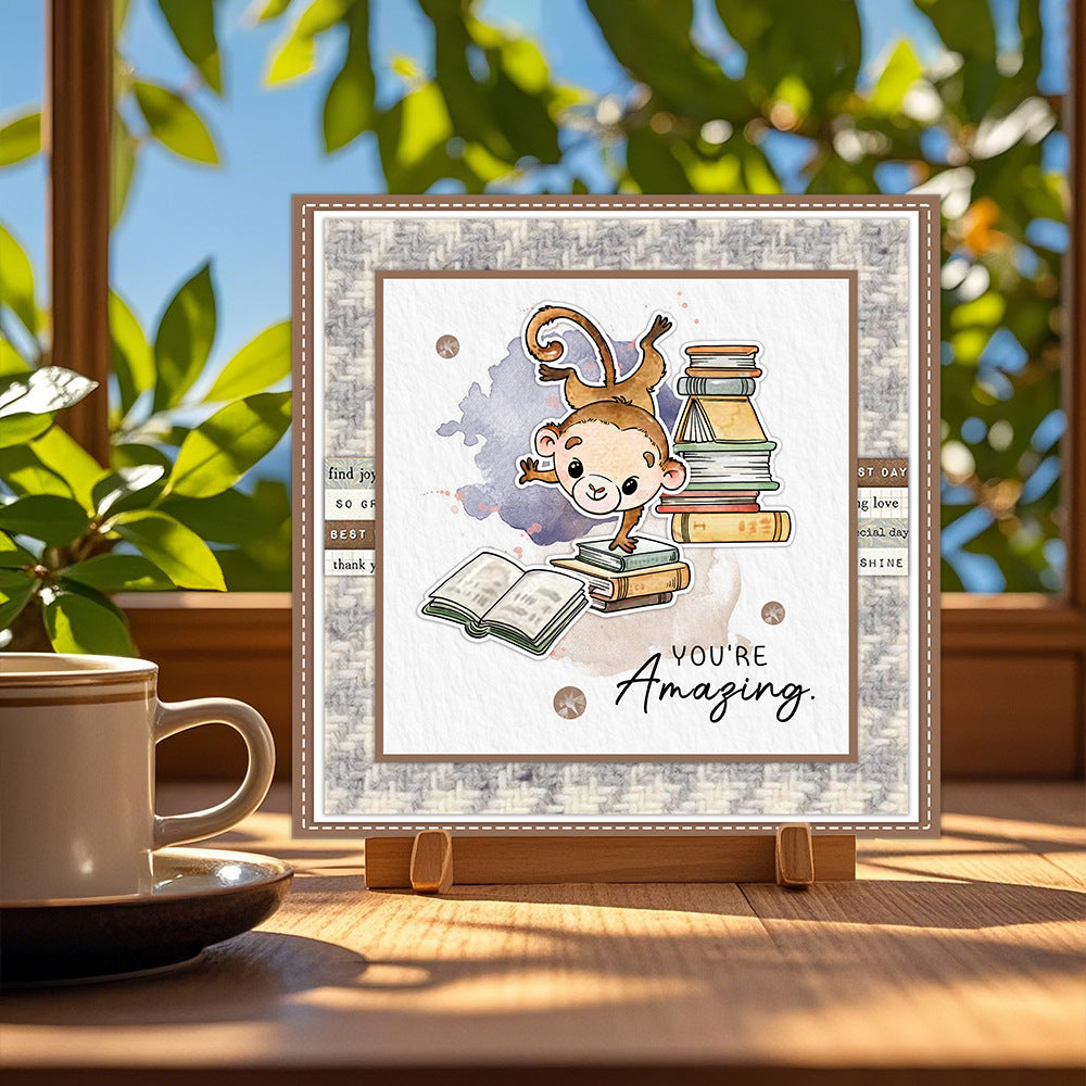 Reading Animals Clear Stamps
