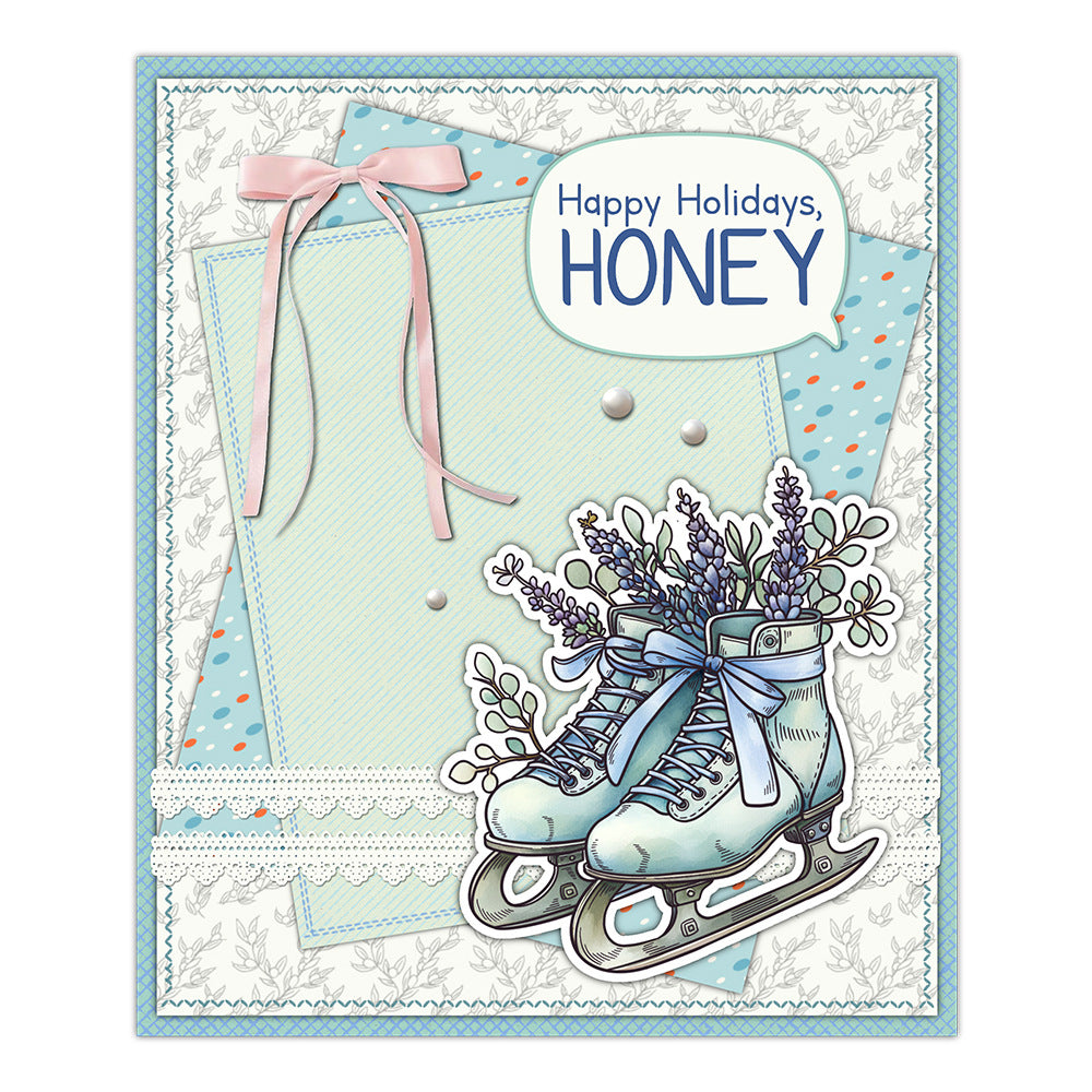 Christmas Elements Dies & Stamps Set