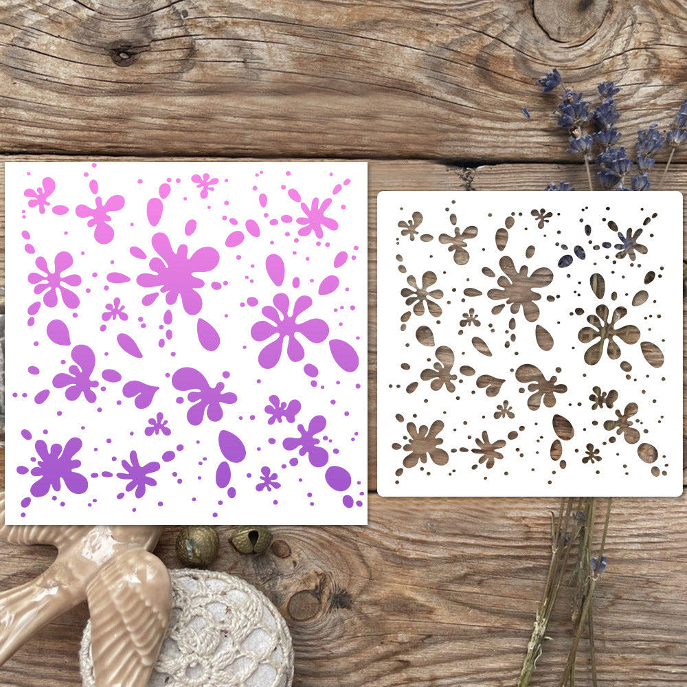 Water Splash Background DIY Painting Hollow Stencil