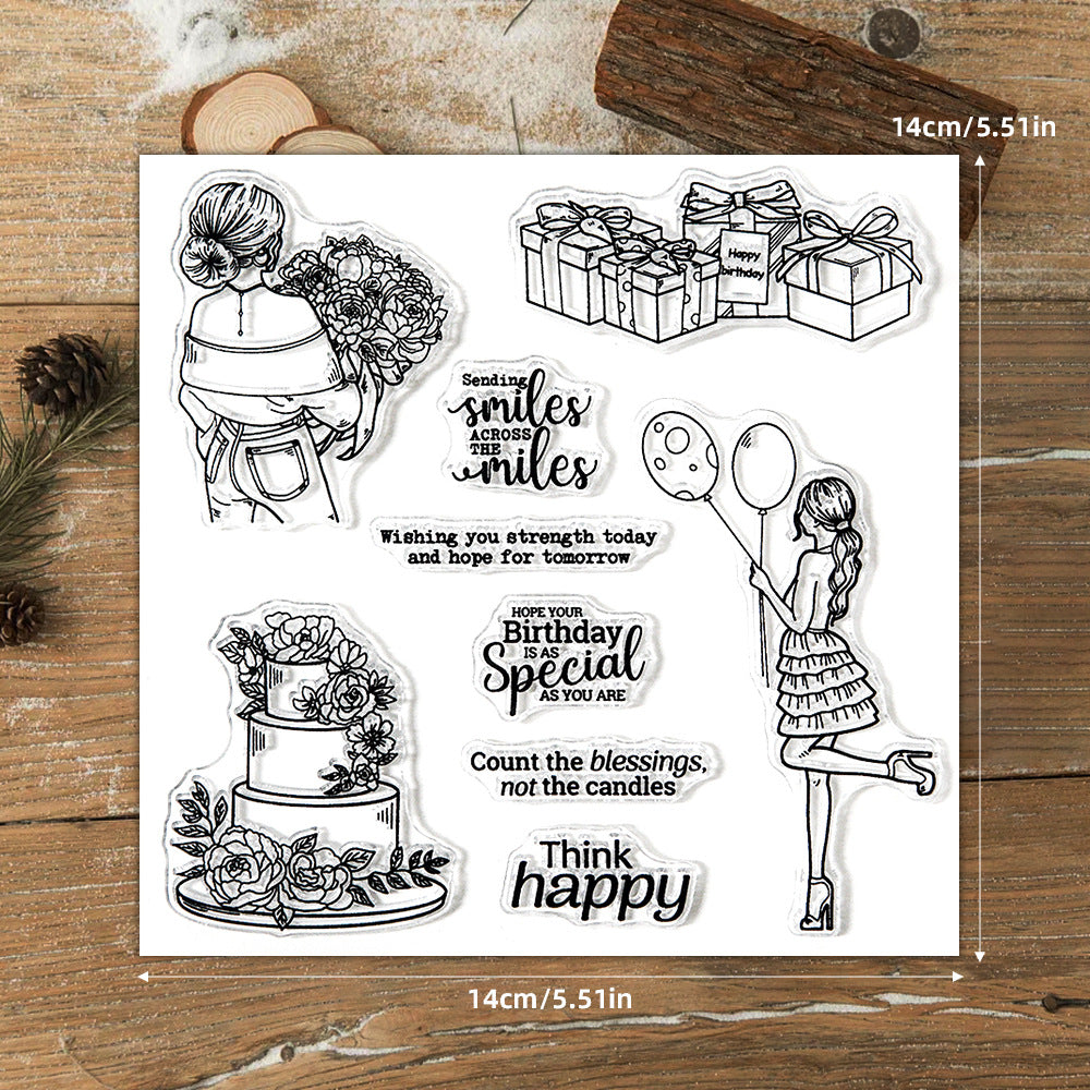 Beautiful Girls Birthday Party Clear Stamps