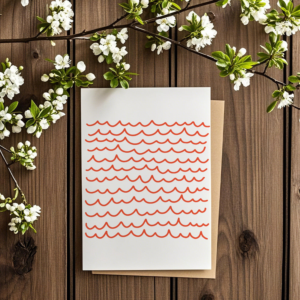 Wave Background DIY Painting Hollow Stencil