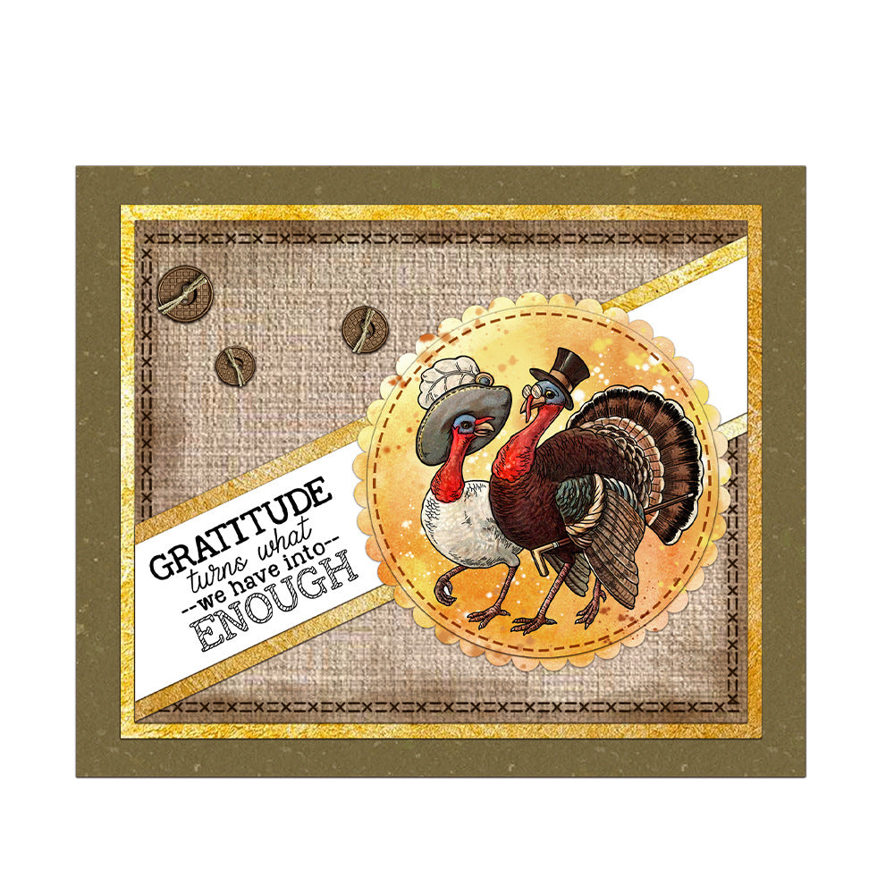 Thanksgiving Theme Dies & Stamps Set
