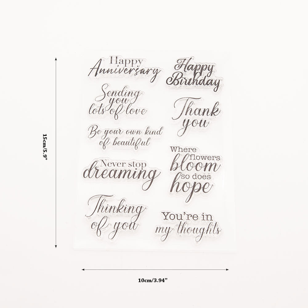 Words Clear Stamps