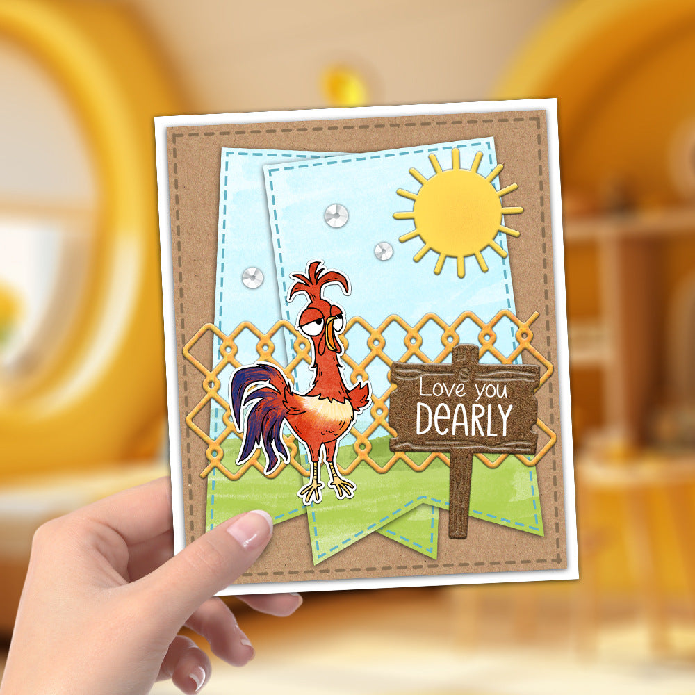 Cartoon Chicken Dies & Stamps Set
