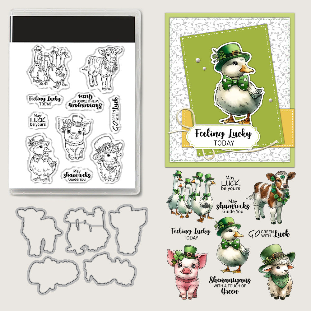 St. Patrick's Day Animals Dies & Stamps Set