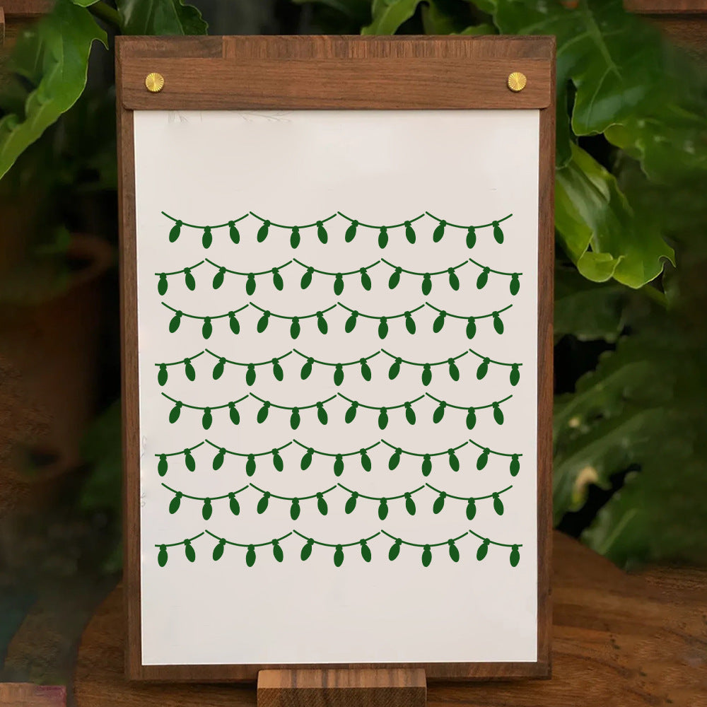 2 PCS Small Lantern Pattern DIY Painting Hollow Stencil