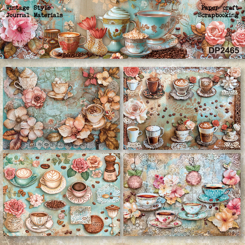 A5 Coffee Theme Journal Scrapbook Paper