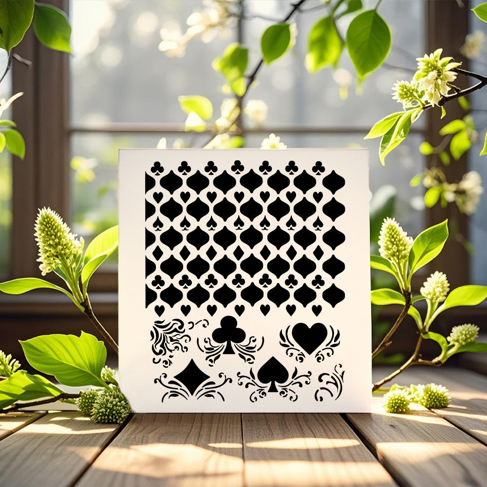 Poker DIY Painting Hollow Stencil