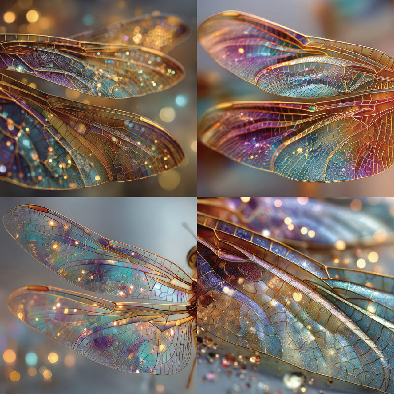24PCS 6" Dragonfly Wings Scrapbook Paper & Cardstock