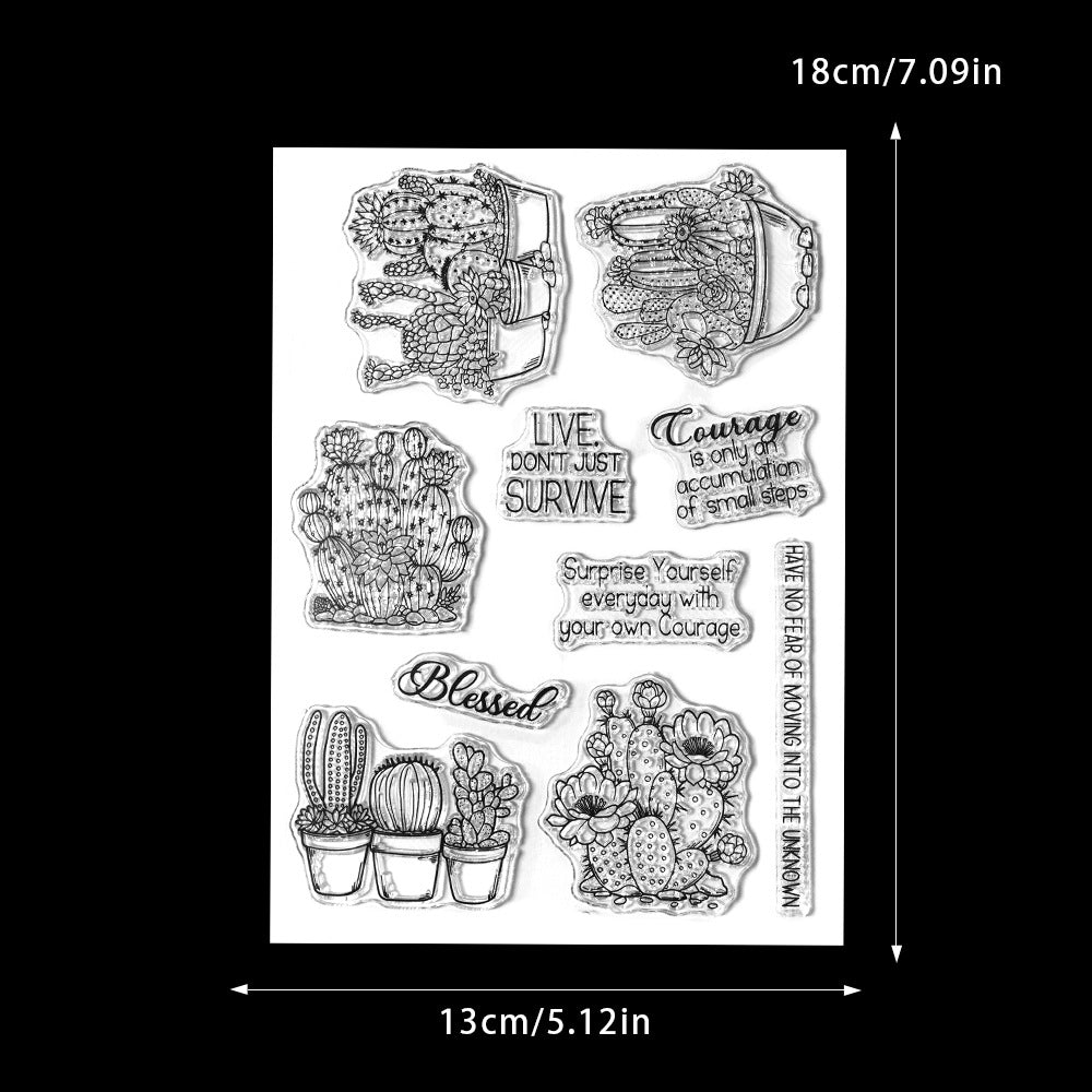Plant Cactus Clear Stamps