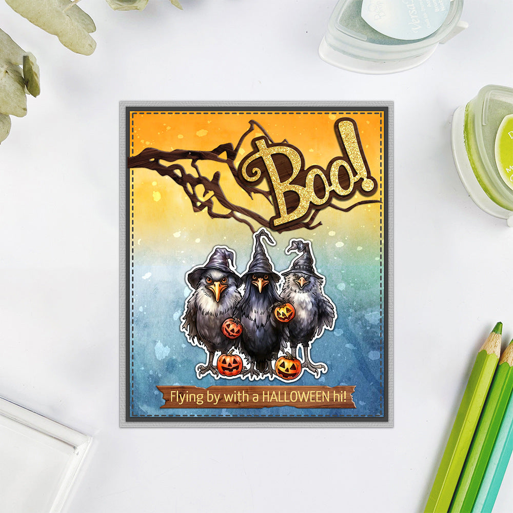 Halloween Bird and Mouse Dies & Stamps Set