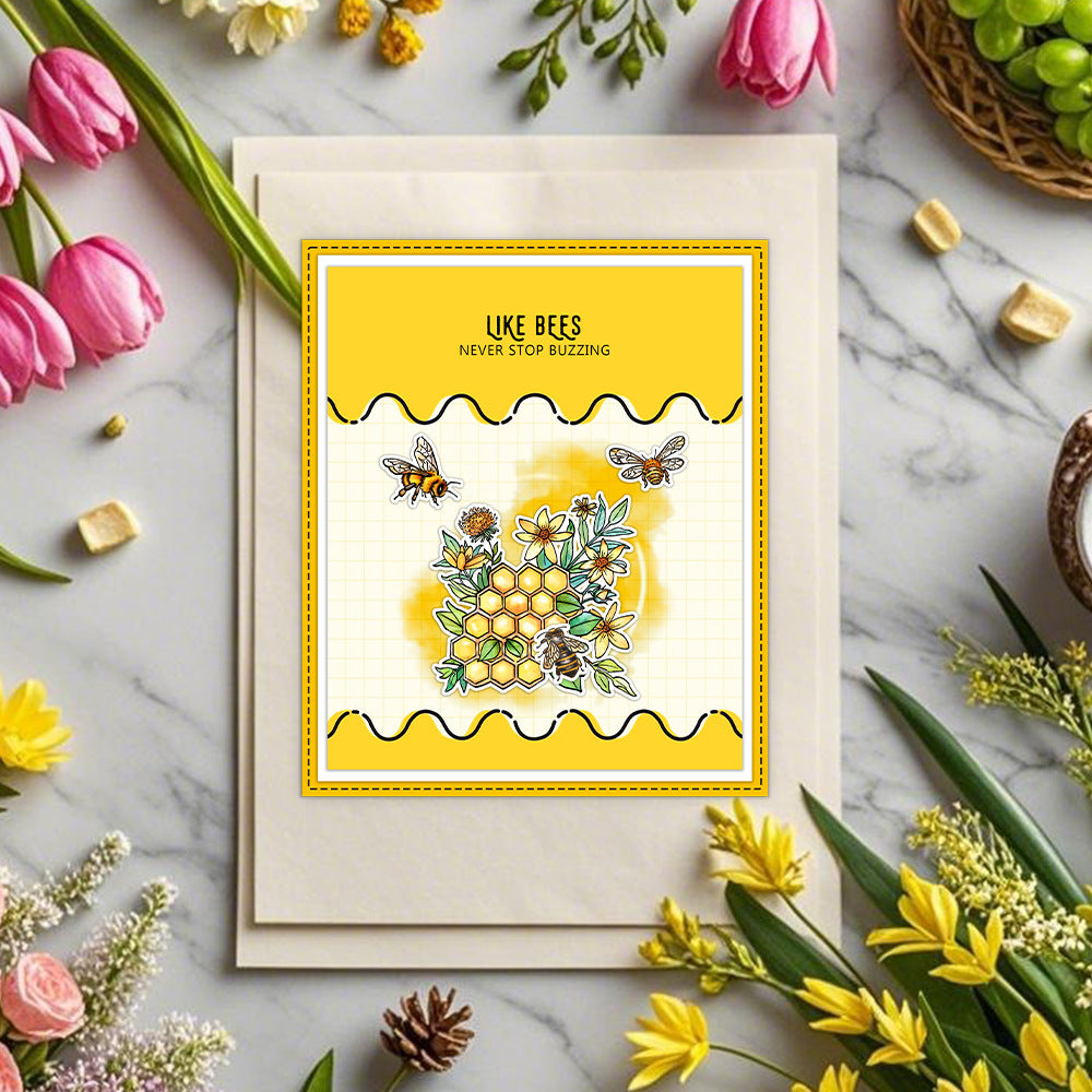 Bee Dining Table Clear Stamps