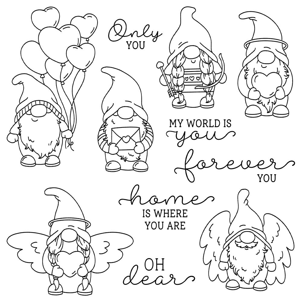 Valentine's Day Gnome Dies & Stamps Set