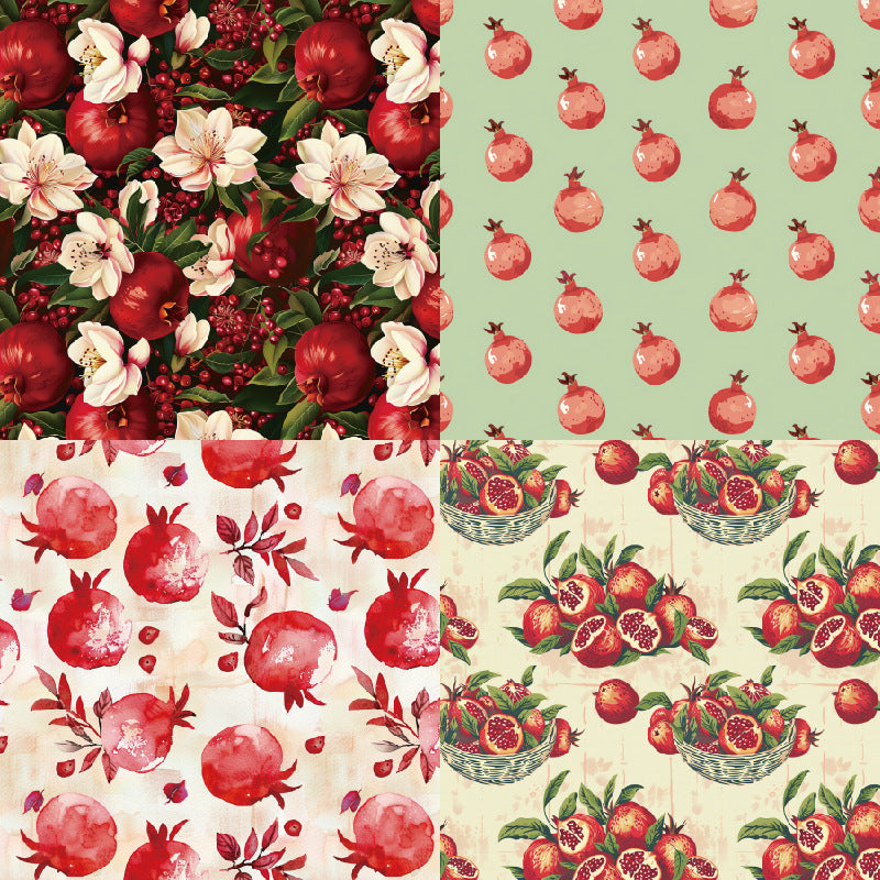 24PCS 6" Fruity Scrapbook Paper & Cardstock