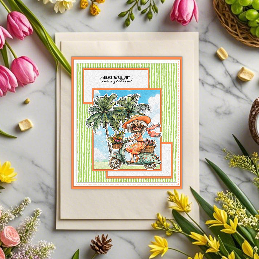 Grandma's Beach Vacation Dies & Stamps Set