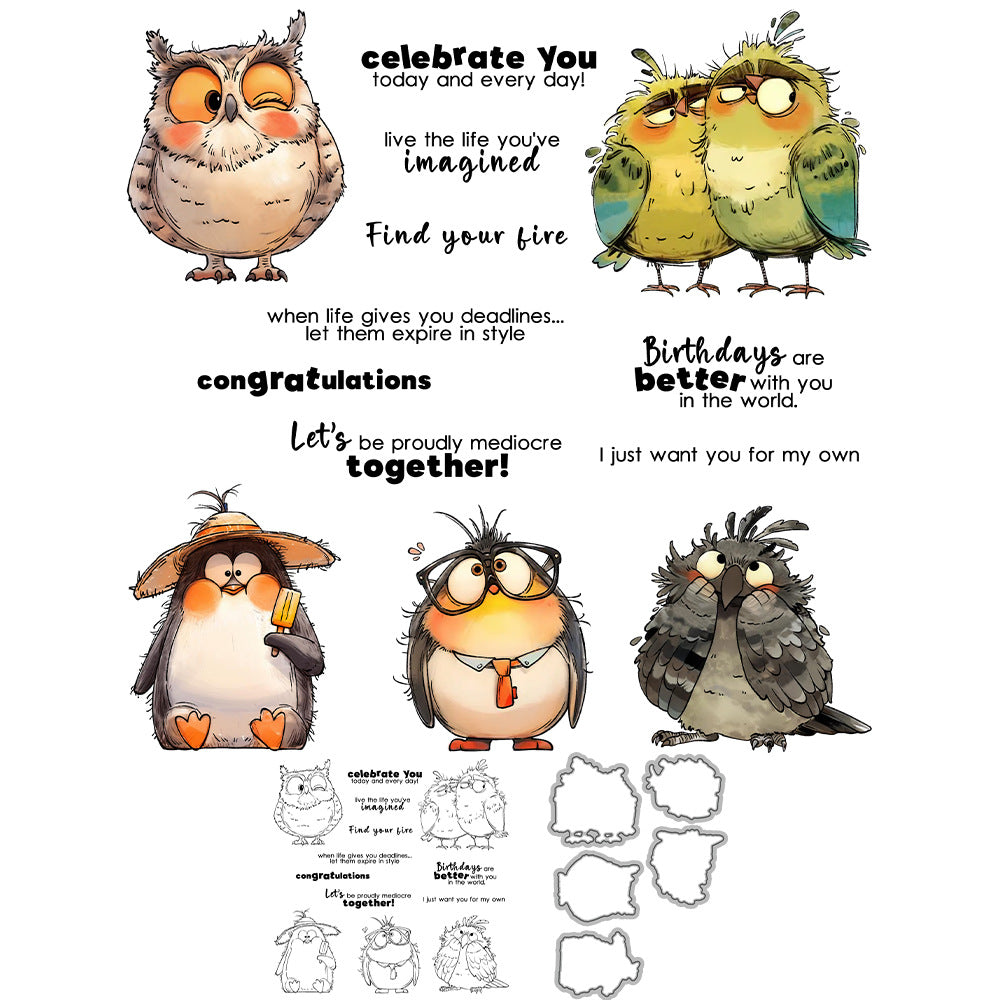 Funny Bird Friendship Dies & Stamps Set