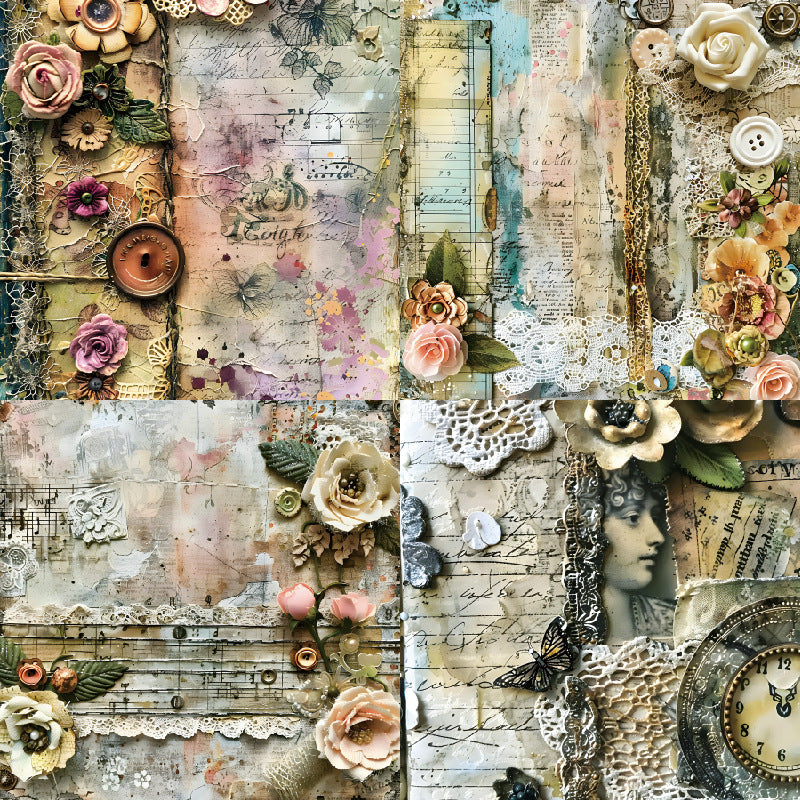 24PCS 6" Collage Scrapbook Paper & Cardstock