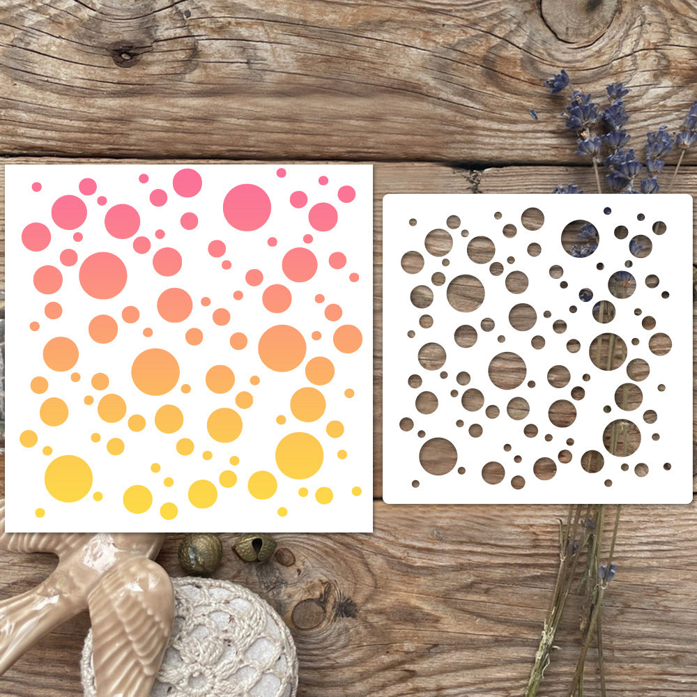 Polka Dot Background DIY Painting Hollow Stencil
