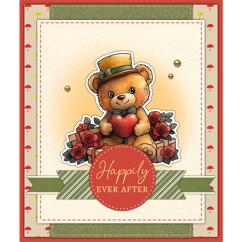 Valentine's Day Bear Dies & Stamps Set