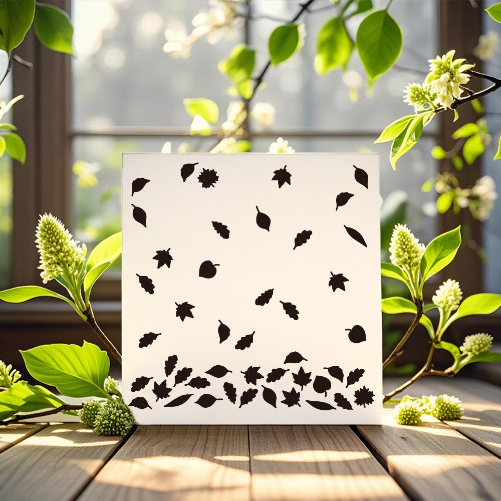 Leaves Background DIY Painting Hollow Stencil
