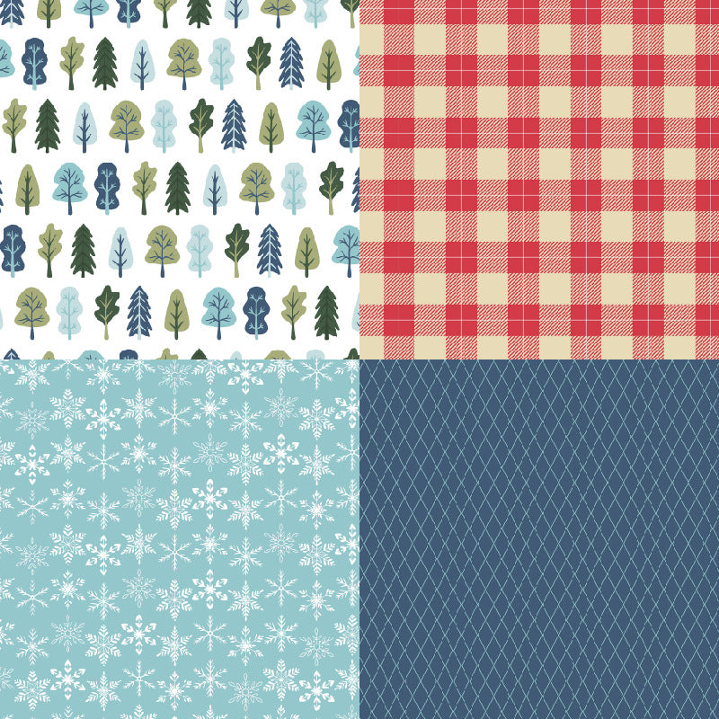 24PCS 6" Frosty Scrapbook Paper & Cardstock
