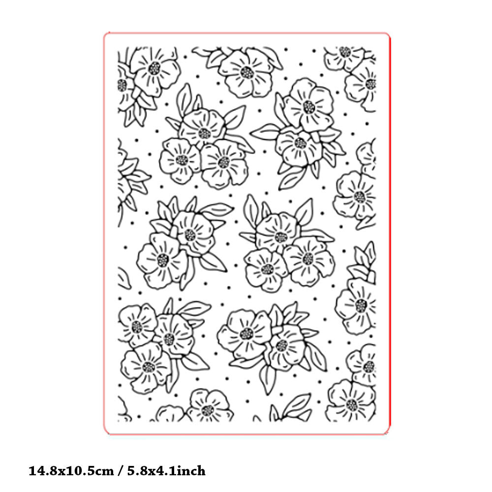 Flowers Pattern Plastic Embossing Folder