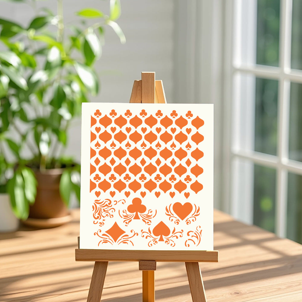 Poker DIY Painting Hollow Stencil