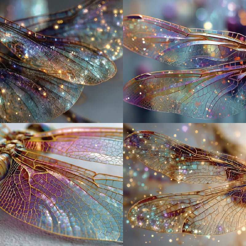 24PCS 6" Dragonfly Wings Scrapbook Paper & Cardstock