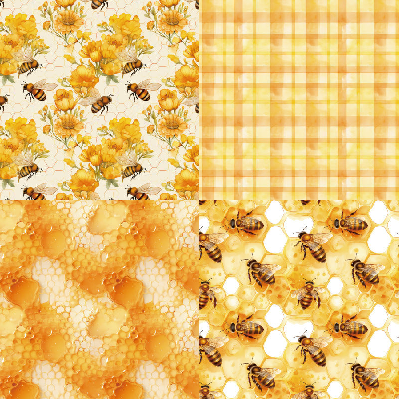 24PCS 6" Honeyed Scrapbook Paper & Cardstock