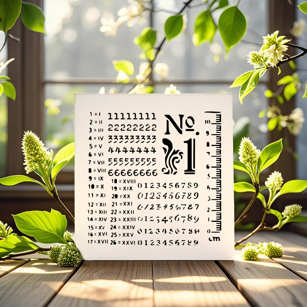 Numbers DIY Painting Hollow Stencil