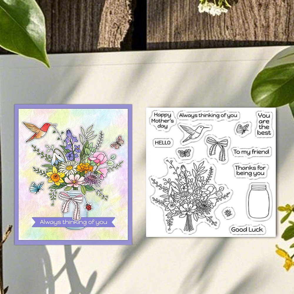 Jar Bouquet Dies & Stamps Set