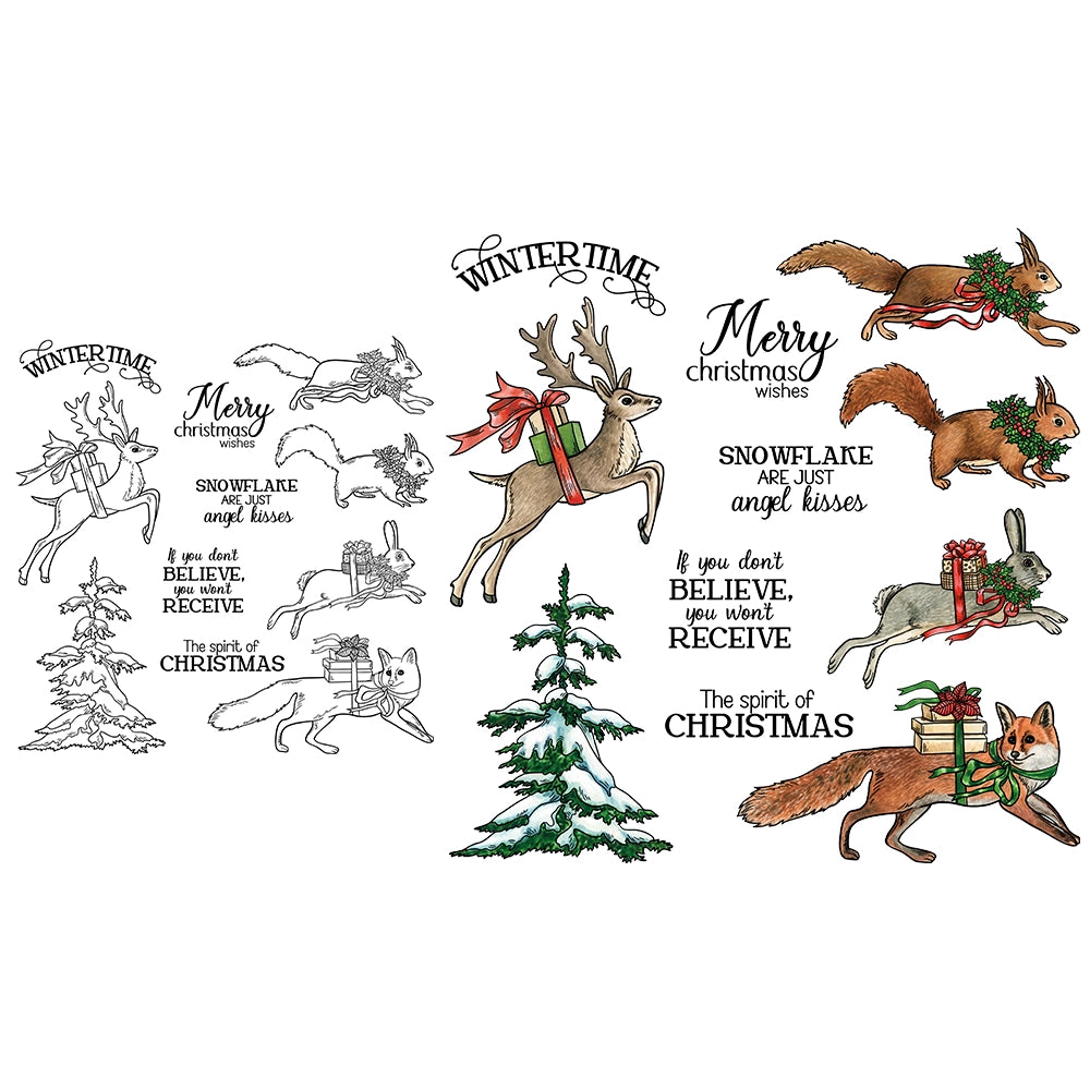 Christmas Animals Dies & Stamps Set