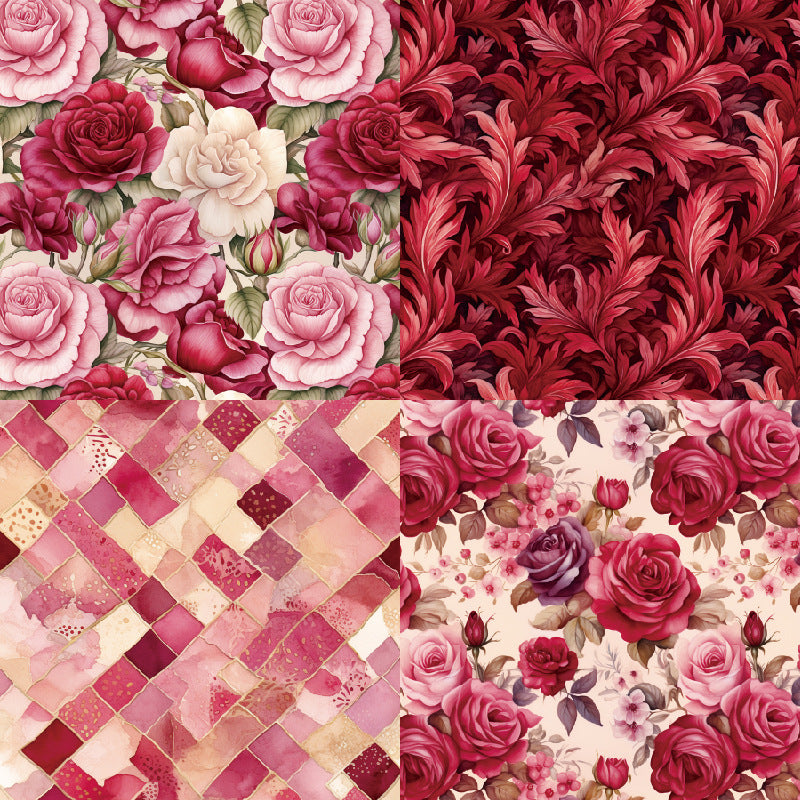 24PCS 6" Romantic Scrapbook Paper & Cardstock