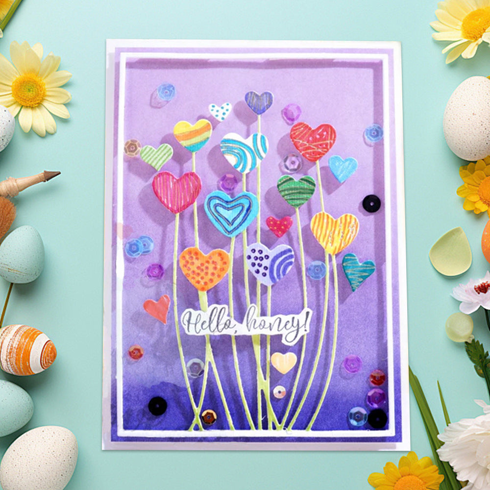 Love Balloon Background Board Cutting Dies