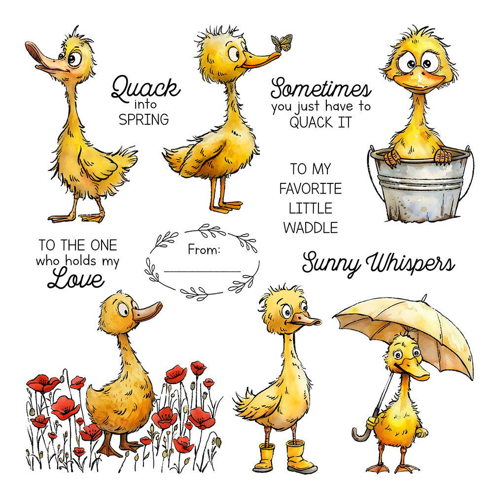 Easter Animals Ducklings Dies & Stamps Set