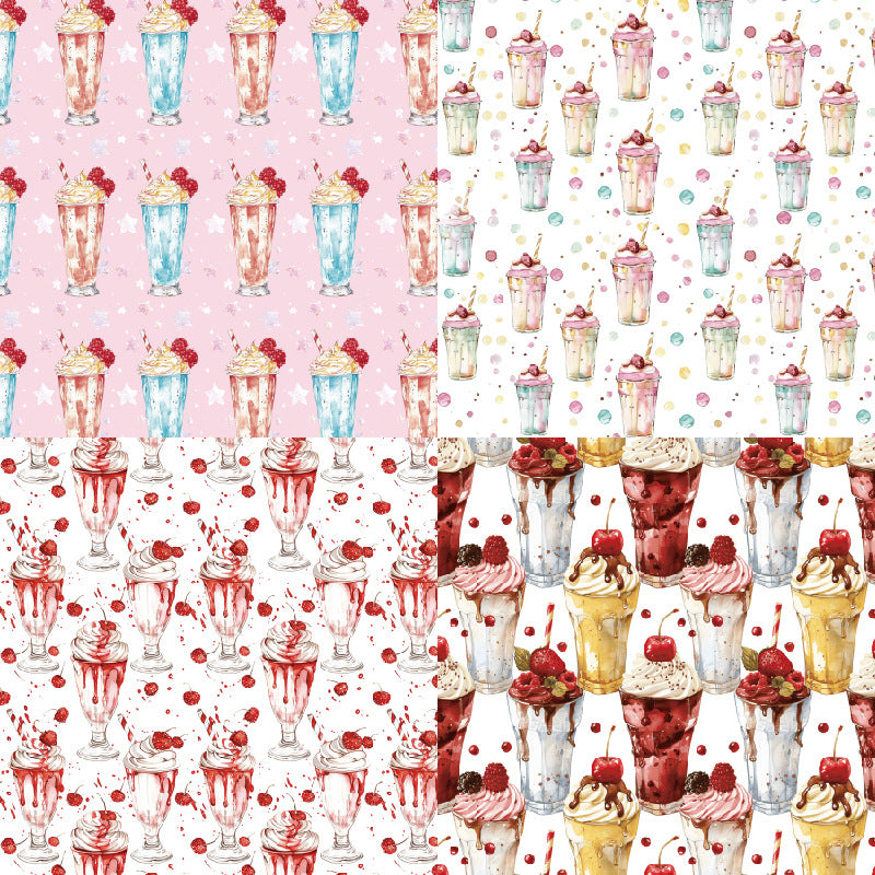 24PCS 6" Milkshake Scrapbook Paper & Cardstock