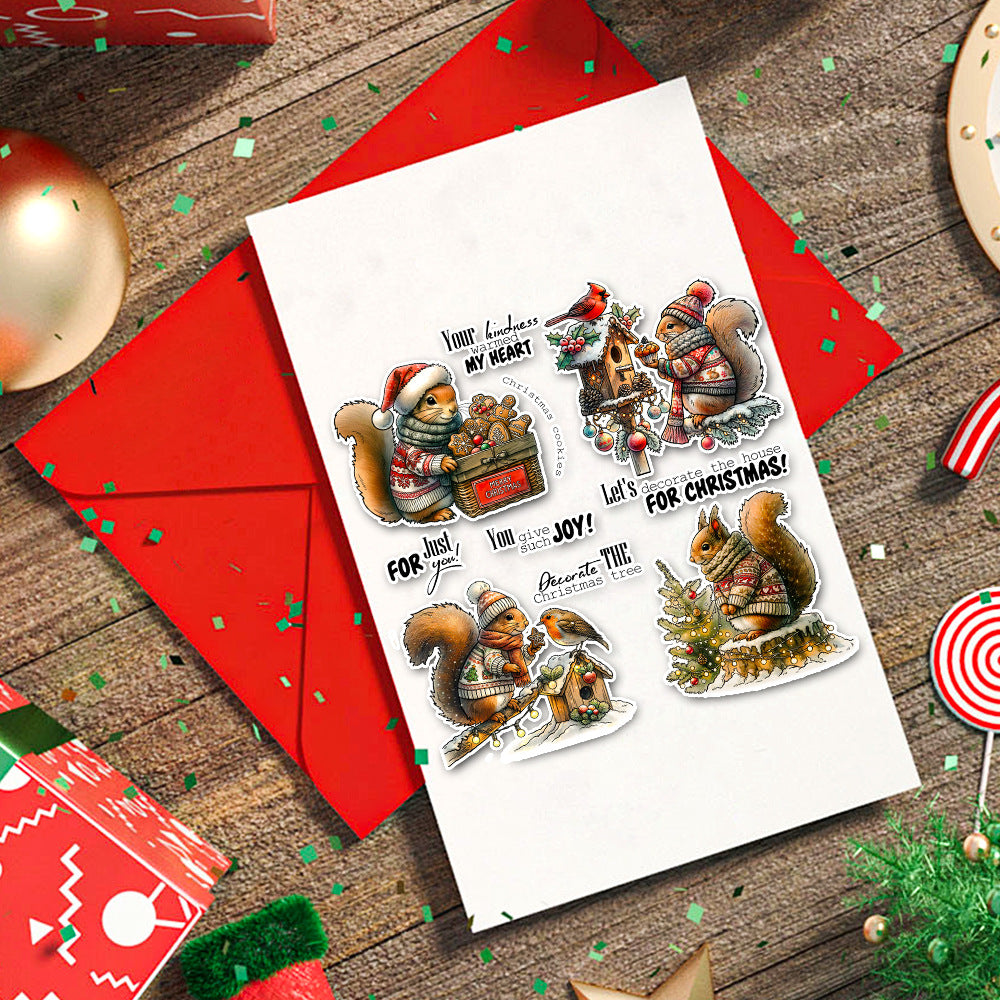 Christmas Squirrel Clear Stamps