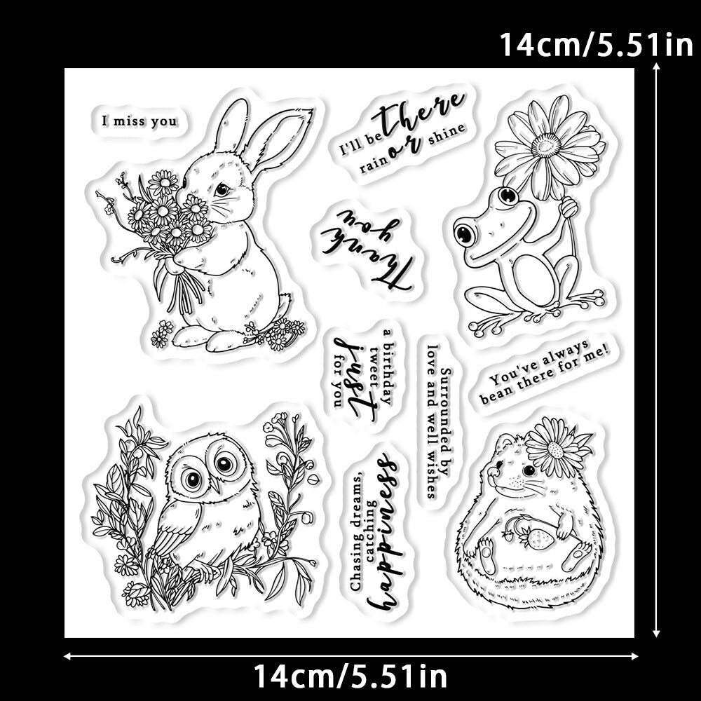 Animals and Flowers Clear Stamps