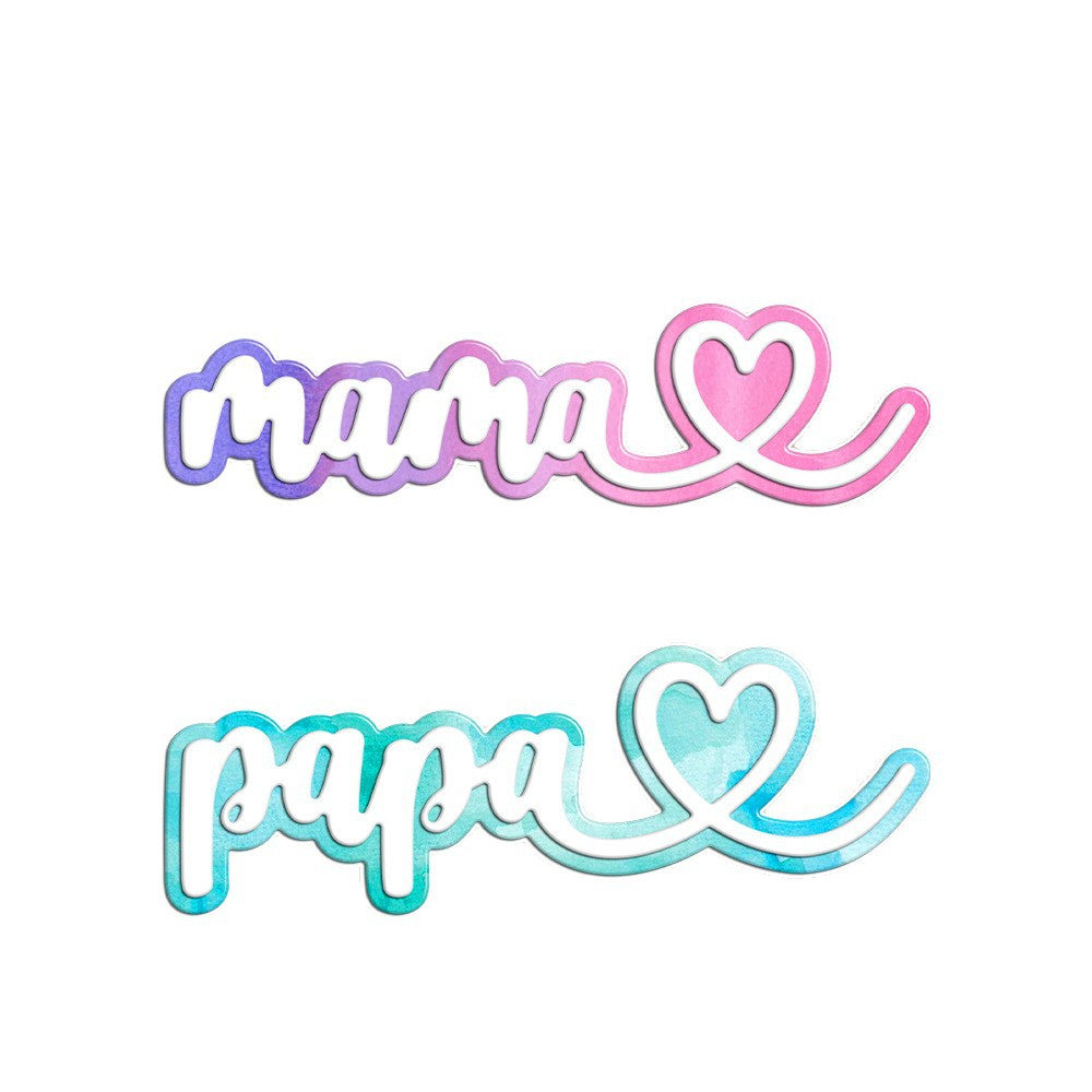 Papa Mama Letters Metal Cutting Dies