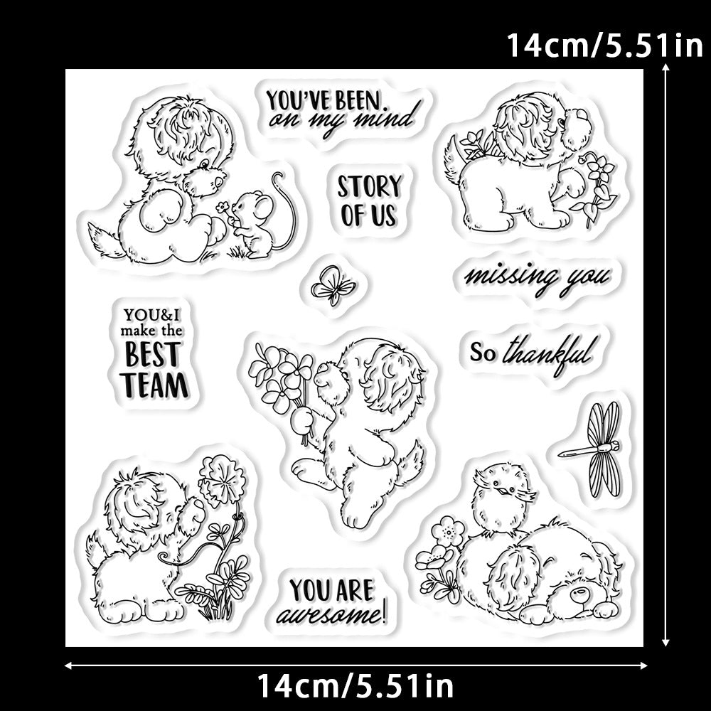 Playing Puppy Dies & Stamps Set
