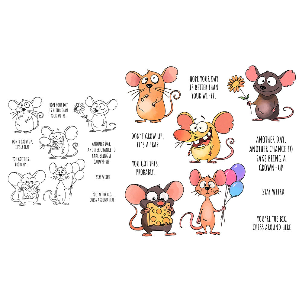 Funny Mouse Dies & Stamps Set